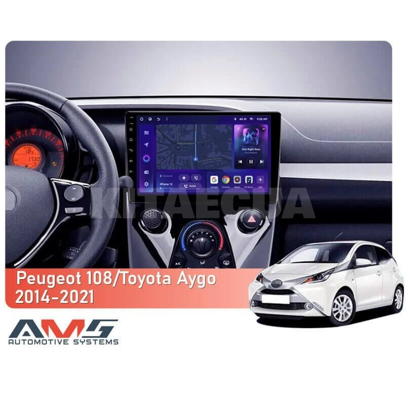 Штатна магнітола MOSS M3 4+32 ГБ 10" Toyota Aygo B40 2014-2021 (F1) AMS (50866) - 2