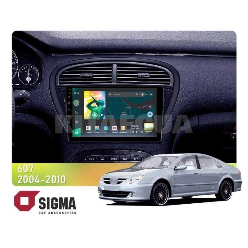 Штатна магнітола X9232 2+32 Gb 9" Peugeot 607 2004-2010 (L1) SIGMA4car (33691)