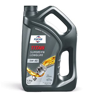 Масло моторне синтетичне 5л 5W-40 TITAN Supersyn LongLife FUCHS