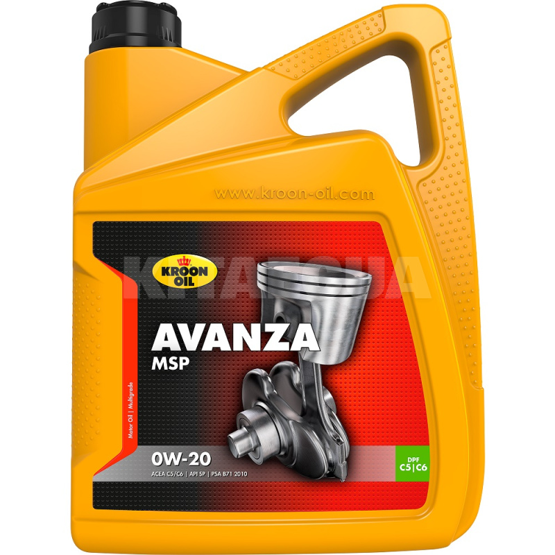 Масло моторное синтетическое 5л 0W-20 Avanza MSP KROON OIL (KL 37350)