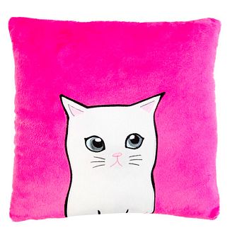 Подушка в машину декоративна "Кошеня" рожева Tigres