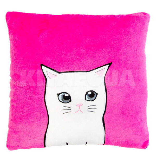 Подушка в машину декоративная "Кошеня" розовая Tigres (ПД-0198)