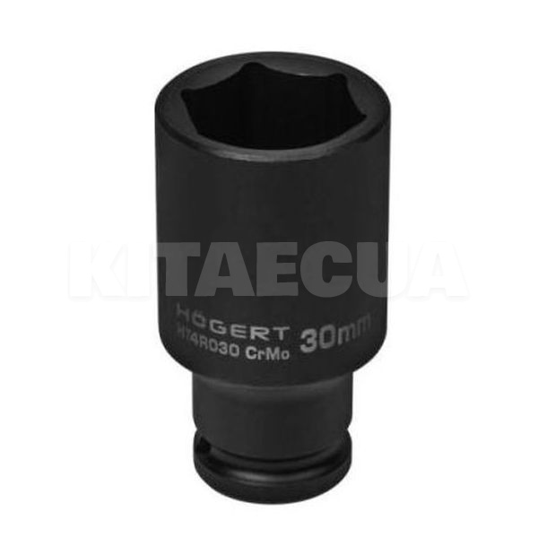 Головка ударна подовжена 6-гранна 30 мм 1/2" HOGERT (HT4R030)