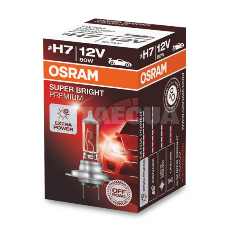 Галогенна лампа H7 80W 12V Osram (OS 62261 SBP) - 2