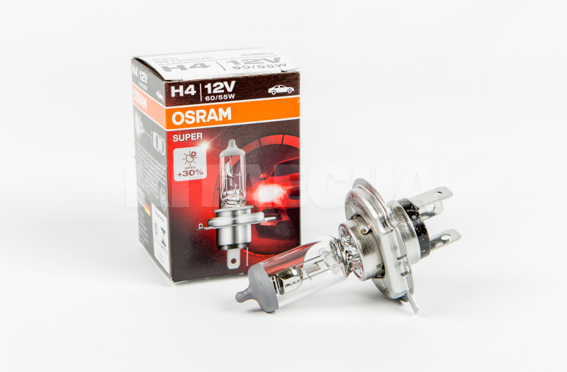 Галогенова лампа H4 12V 60/55W Super +30% Osram (64193SUP) - 6