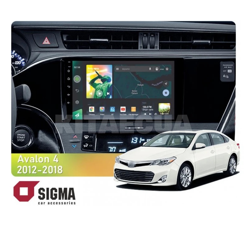 Штатна магнітола X9232 2+32 Gb 9" Toyota Avalon 4 IXX40 2012-2018 (L1) SIGMA4car (33829)