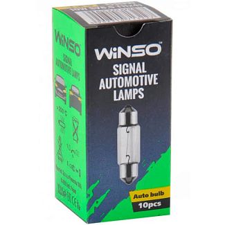 Лампа розжарювання 12V C10W 10W SV8.5 T11x41 Winso