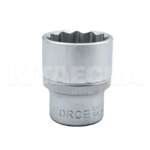 Головка торцева 12-гранна 27 мм 1/2 43 мм FORCE (FOR 54927)