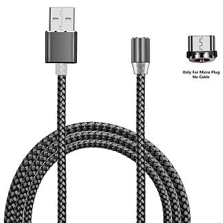 Кабель магнитный USB - microUSB SC-355m 1.2м серый XoKo