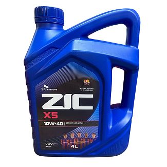 Масло моторное полусинтетическое 4л 10W-40 X5 ZIC