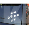 3D-наклейка "Відбиток котячої лапи" біла (8шт.) (Cat-Paw-White-8Pcs)