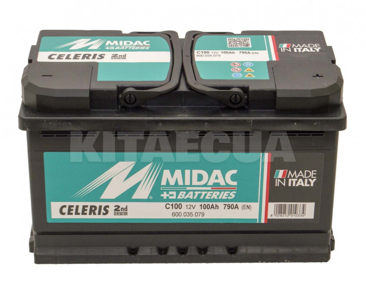 Аккумулятор автомобильный 100Ач 790А "+" справа MIDAC (600.035.079) - 3