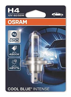 Галогенна лампа H4 60/55W 12V Cool Blue +20% блістер Osram