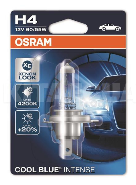 Галогенная лампа H4 60/55W 12V Cool Blue +20% блистер Osram (OS 64193 CBI_01B)