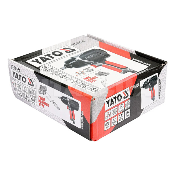 Гайковерт пневматический ударный 1/2" 680 Нм YATO (YT-09524) - 2