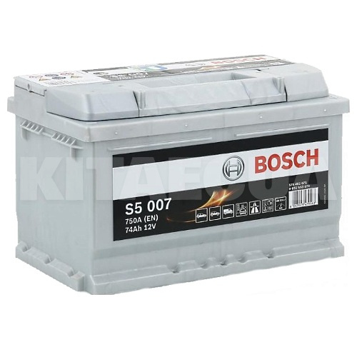 Аккумулятор автомобильный 74Ач 750А "+" справа Bosch (0092S50070) - 2