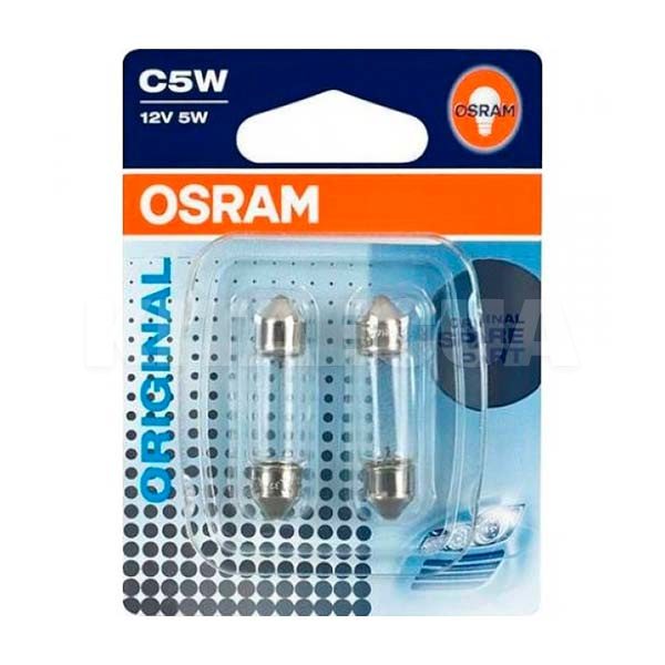 Лампа накаливания C5W 5W 12V 36 мм Osram (6418-BLI2)