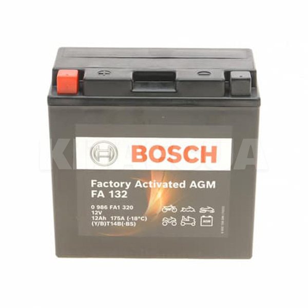 Мото акумулятор FA 132 12Ач 175А "+" зліва BOSCH (0 986 FA1 320)