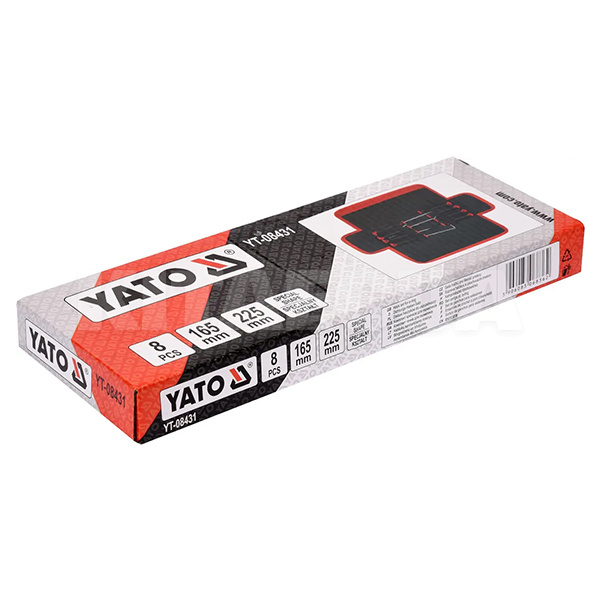 Набір гачків і лопаток 165-225 мм 8 предметів YATO (YT-08431) - 3