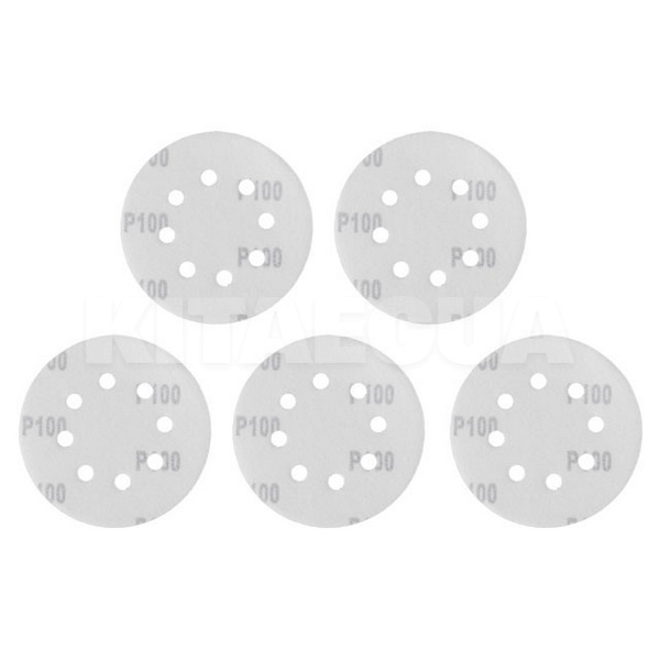 Диск шліфувальний 125 мм P100 8-отворів (компл 5 шт.) Intertool (BT-0586-INTERTOOL) - 3