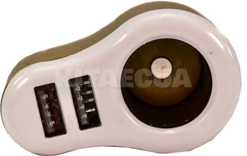Автомобильное зарядное устройство 2 USB 2.1A + разветвитель Gold/White CC-303 XoKo (CC-303-GDWH-XoKo) - 2