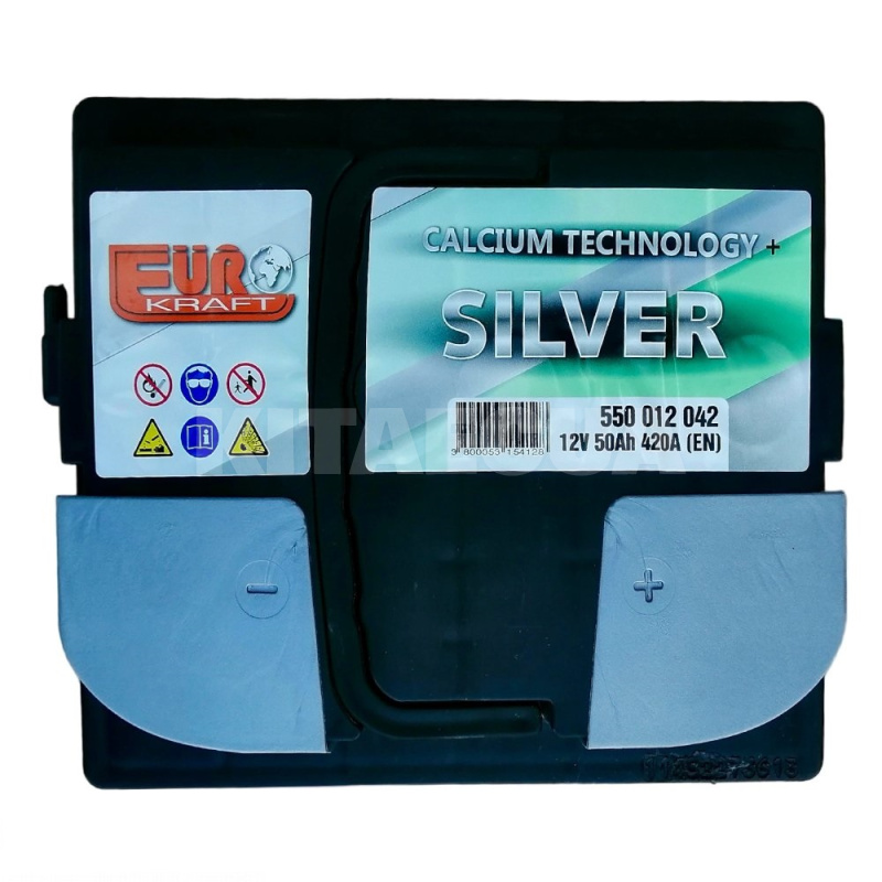 Аккумулятор автомобильный 50Ач 420А "+" справа EUROKRAFT (СТ-00145981) - 3