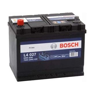 Аккумулятор автомобильный L4 027 75Ач 600А "+" слева Bosch