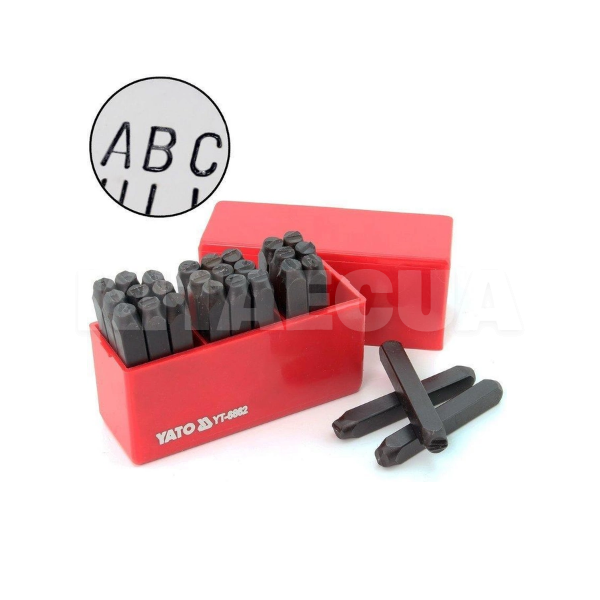 Набір клейм цифри 8 мм 9 шт YATO (YT-6855) - 2