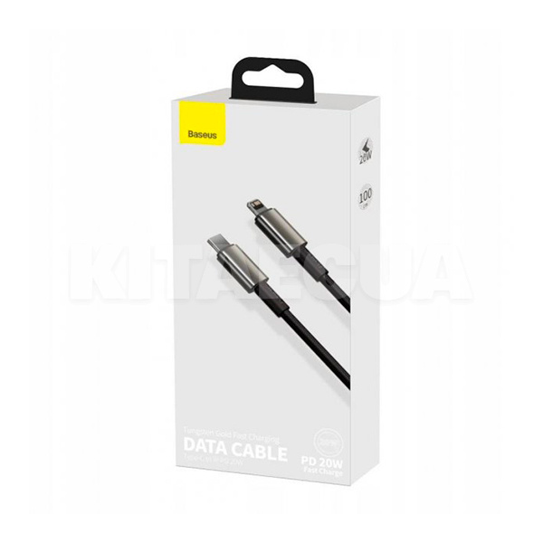 Кабель Type-C - Lightning PD 20W 1м чорний BASEUS (CATLWJ-01) - 7