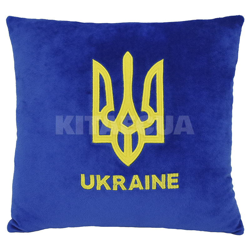 Подушка в машину декоративная "Тризуб" синяя Tigres (ПД-0444)