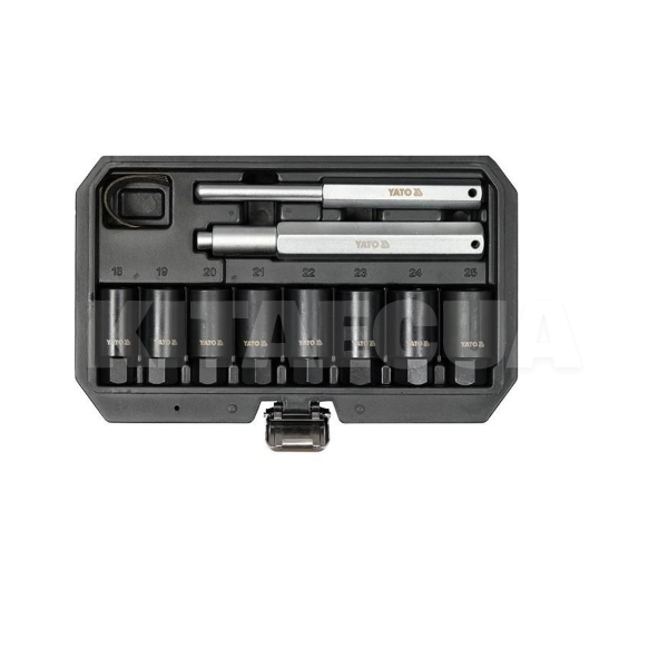 Набір торцевих головок ударних М18-25 мм 10 предметів YATO (YT-060302-YATO)