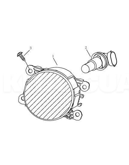 Фара противотуманная передняя (хетчбек) на Geely EMGRAND EC7 RV (1067002015)