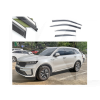 Дефлектори вікон (Вітровики) з нержавіючої сталі 3D на Kia Sorento (2020-н.в) 4 шт. FLY (BKASL2023-W/S)