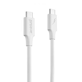 Кабель Type-C Type-C 60W 1м Striped Silicone белый PROOVE