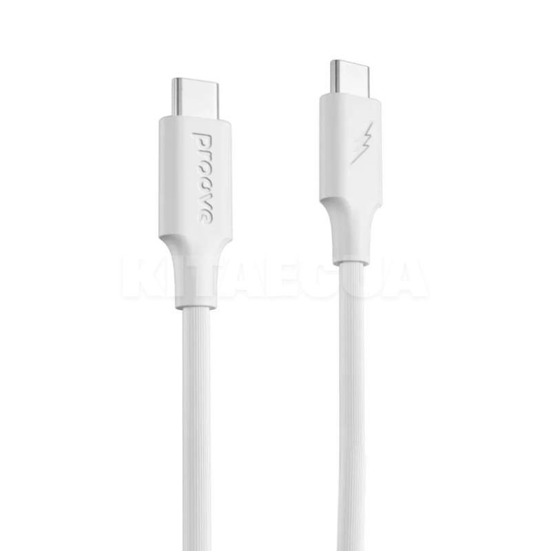 Кабель Type-C Type-C 60W 1м Striped Silicone белый PROOVE (577230003)
