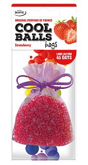 Ароматизатор на дзеркало "полуниця" мішечок Cool Balls Bags Strawberry TASOTTI