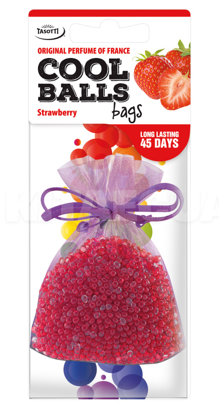 Ароматизатор на дзеркало "полуниця" мішечок Cool Balls Bags Strawberry TASOTTI (115461)