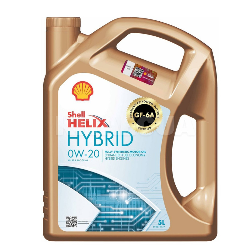 Масло моторное cинтетическое 5л 0W-20 Helix Ultra Hybrid SHELL (ТОВ-У512916)