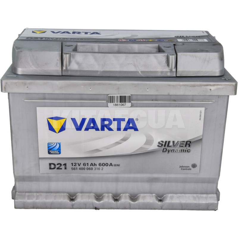 Акумулятор автомобільний 61Ач 600А "+" праворуч VARTA (VT 561400SD)