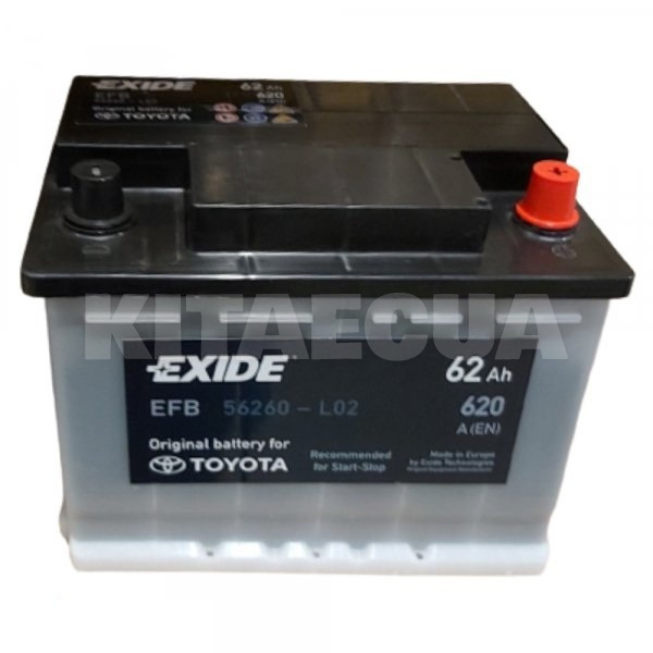 Автомобільний акумулятор Start-Stop Auxiliary 62Ач 620А "+" праворуч EXIDE (56050)