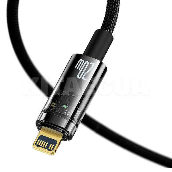 Кабель Type-C - Lightning 20W автоматичне відключення 1м чорний BASEUS (CATS000001) - 2