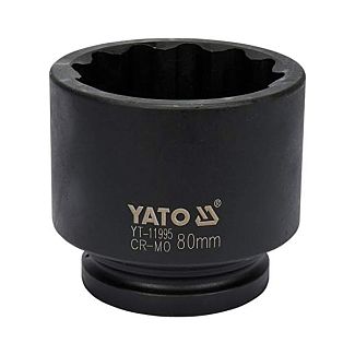 Головка торцевая ударная 12-гранная 80 мм 1" 100 мм YATO