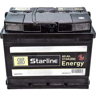 Аккумулятор автомобильный 60Ач 510А "+" справа STARLINE