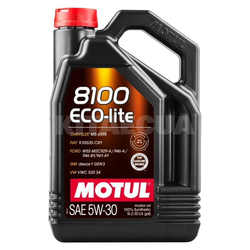 Моторное масло синтетическое 5л 5W-30 8100 ECO-LITE MOTUL (108214)