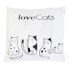 Подушка в машину декоративная "Love cats" белая Tigres (ПД-0169)