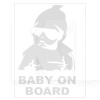 Наклейка "Baby on board" 155х126 мм белая пленка VITOL (43543)