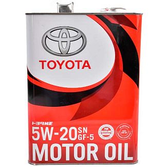 Масло моторное синтетическое 4л 5W-20 SN/GF-5 TOYOTA
