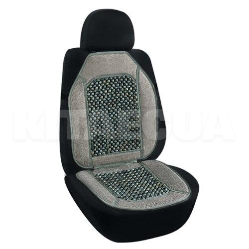 Накидка на сиденье серая массажер (круглая косточка) 47х100 VITOL (106454)