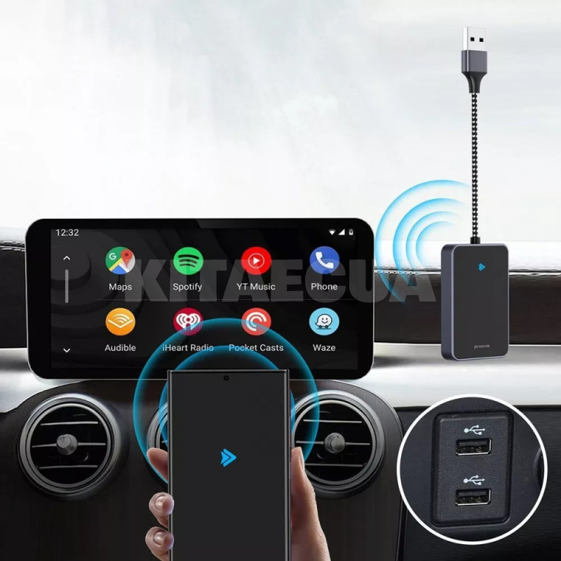 Беспроводной адаптер Bluetooth USB/Type-C Android Auto AA-01 Wireless PROOVE (555510001) - 2