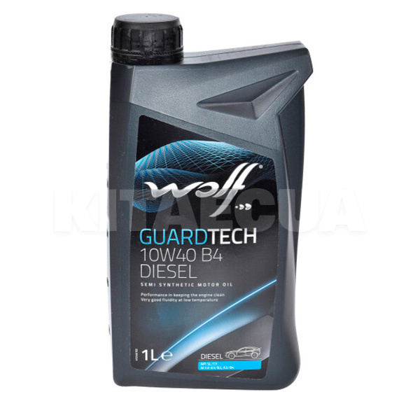 Масло моторное полусинтетическое 1л 10W-40 Guardtech B4 Diesel WOLF (8303517)